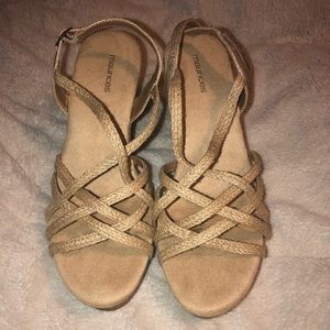 Maurice’s women cork wedge sandal